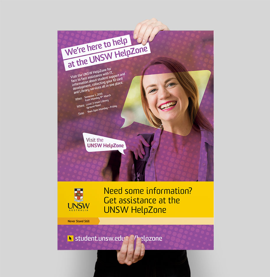 Campaign Design - UNSW Helpzone - Tonic Connective